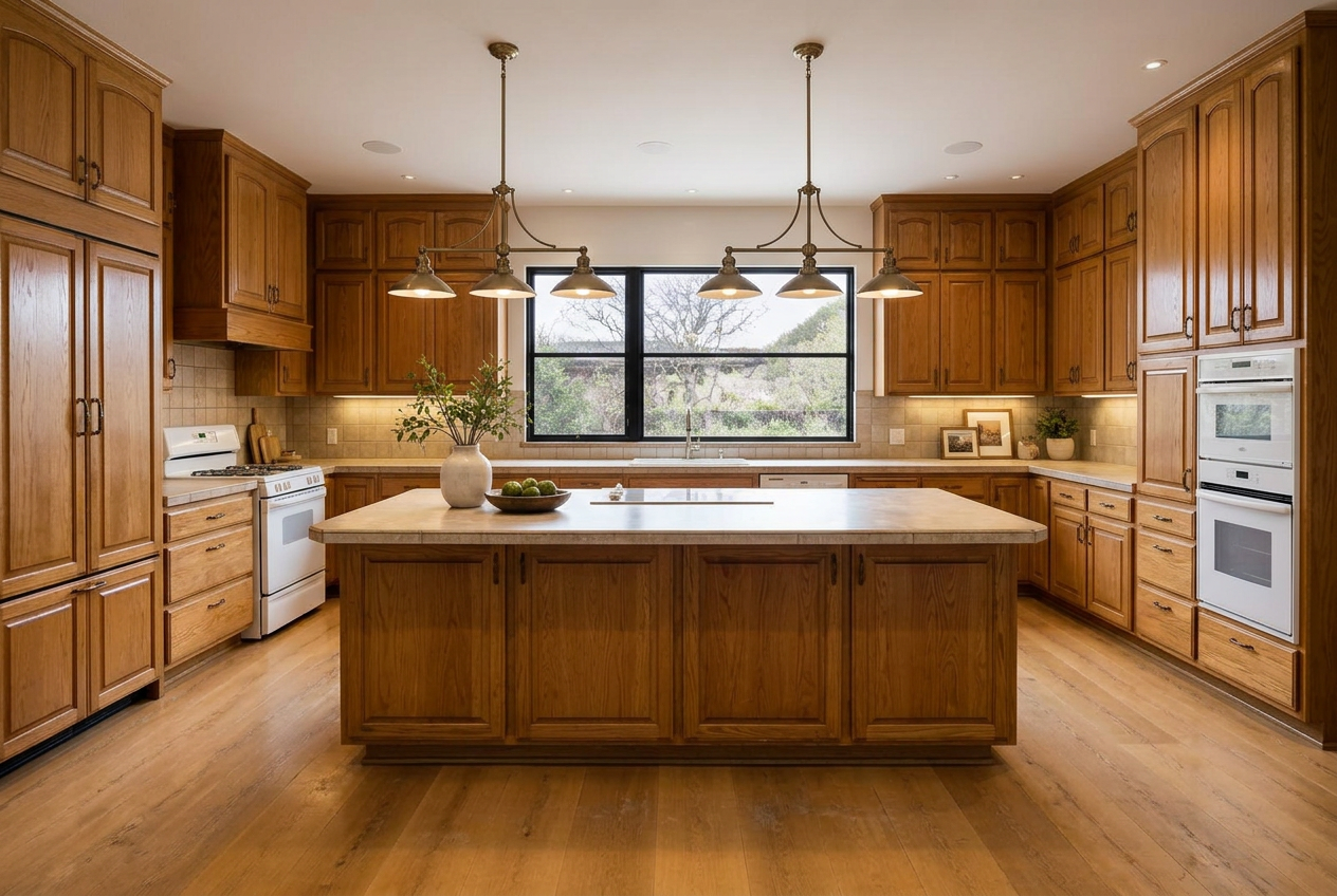 Dated kitchen before renovation